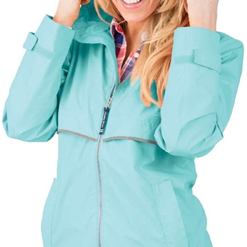 Charles River Teal Rain jacket